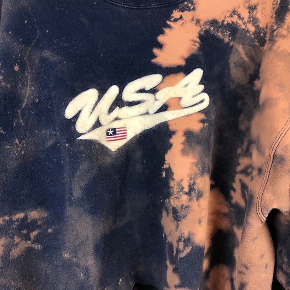 USA vintage bleached oversized sweater - Picture 3 of 5